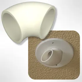 Sp30 3dexcel Spacepak / Unico Register Outlet Air Supply Diverter 90 Degree Elbow Spout