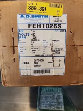 02431949000 A.o.smith F42d86a50 1/4hp 115v 1050rpm 42y Blower Motor