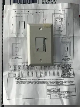 Asm01643 Aaon Room Sensor With Override And Setpoint Replacement For Oe213