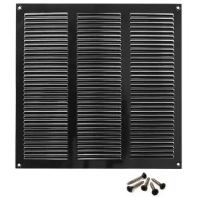 About Vent 751044670952 10x10 Inch Duct Opening Cover - Black Ventilation Covers For