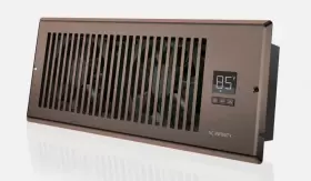 Ac-rbf42-b Ac Infinity Quiet Booster Fan With Thermostat Control. Heating Cooling Vent 4 Inch X 12 Bronze