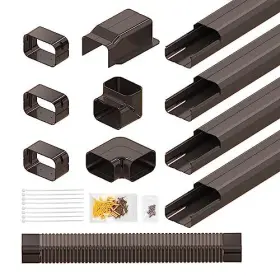 Lb-lsck-01 Ac Parts Limited 4 Inch W 17 Ft Mini Split Line Set Cover Pvc Decorative Pipe Brown-4 #2