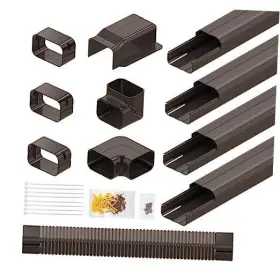 Lb-lsck-01 Ac Parts Limited 4 Inch W 17 Ft Mini Split Line Set Cover Pvc Decorative Pipe Brown-4
