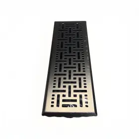 0007089 Accord Floor Register Select Wicker Collection 4 Inch X 14 Satin Nickel
