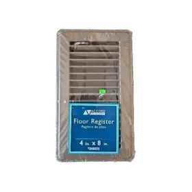 Abfrbr48 Accord 066035 Floor Register W Louvered Design 4 Inch X 8 66035 Brown Finish New