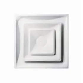 2-cone Accord 95208 Fixed Pattern T-bar Diffuser With Collar 8 In Dia Steel