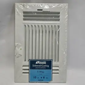 64136 Accord New Sidewall/ceiling 3-way Register 10 Inch X6 Adjustable #64136 Vent #2