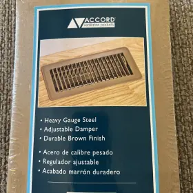Abfrbr412 Accord 66951 4 Inch X12 Brown Heavy Gauge Steel Adjustable Air Cond Dampner #3