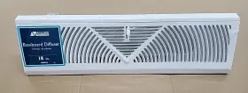 Abbbwh18 Accord Baseboard Defuser 18 Inch White Home Decor Heating And Cooling House Sleek Design