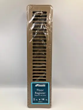 Abfrbr214 Accord New Sealed Brand 2 Inch X 14 Floor Register Brown Adjustable Heavy Gauge