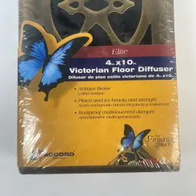 Amfrpbv410 Accord Elite Victorian Floor Diffuser Register 4 Inch X10 Antique Brass Finish Brand New #3