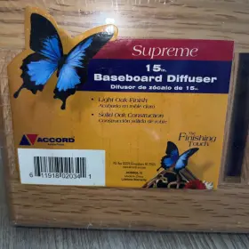 070246 Accord Select Baseboard Register Solid Oak Wood Supreme Diffuser 15 Inch Light Finish #2