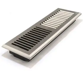 Apfrsnl414 Accord Select Floor Register 4 Inch X 14 Lovered Collection Satin Nickel #2