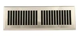 Apfrsnl414 Accord Select Floor Register 4 Inch X 14 Lovered Collection Satin Nickel