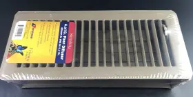 Vio4 Accord Brown Finished Metal Floor Register - 4 Inch X 10 Adjustable Duct