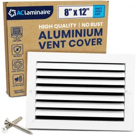 Aclaminaire 708881361984 8x12 Inch Duct Opening Aluminum 1-way Air Flow Vent Hvac Cover For W