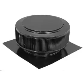 Active Ventilation 313092746757 Aluminum Roof Vent Wind Turbine 12 Inch Black Powder Coated