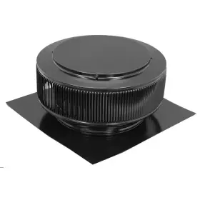 Active Ventilation 445026922951 Aluminum Roof Vent Wind Turbine 12 Inch Black Powder Coated