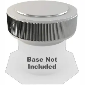 Active Ventilation 711181293104 12 Inch Mill Finish Aluminum No Moving Parts Retrofit Wind Turbine