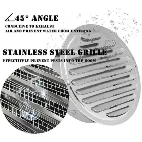 Ahlsrhz 737269657156 6 Inch Stainless Steel Air Vents Round Louver Grille Vent Cover Wall Ventila #2