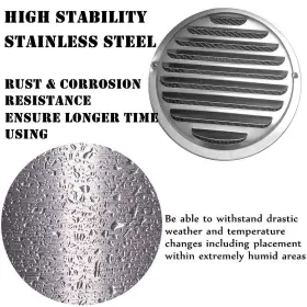 Ahlsrhz 737269657156 6 Inch Stainless Steel Air Vents Round Louver Grille Vent Cover Wall Ventila #3