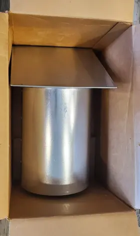 Pwc8r Air King 2103 8 Inch Round Duct Galvanized Steel Wall Cap New In Shipping Box