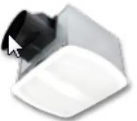 Ak90ls6 Air King 90 Cfm 0.8 Sone Ceiling Mounted Energy Star - White