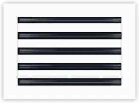 Air Vent 040156651026 14x10 Modern Ac Cover - Decorative White Standard Linear Slot Di
