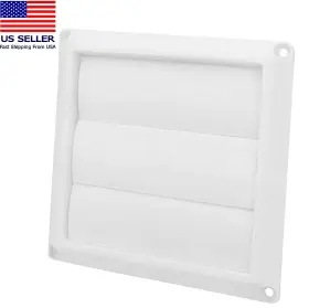 11252020-242555 Air Vent Dryer Cover Cap 4ftft Louvered White Exterior Wall Hood Outlet