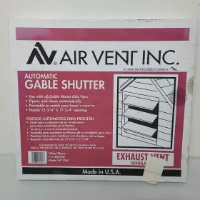 Sht15w Air Vent 54703 Automatic Gable Shutter Paintable For 15 3/4 X 17 Inch Opening New