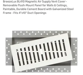 Bl410 Air Vent Breezelux Magnetic Supply Cover 4 Inch X10 Duct Openings