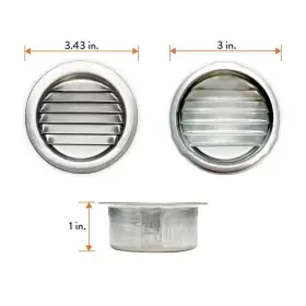 Mlm3mf Air Vent Aluminum Soffit 3.44 Inch X 3 Weather Resistant Round Mill Finish #3