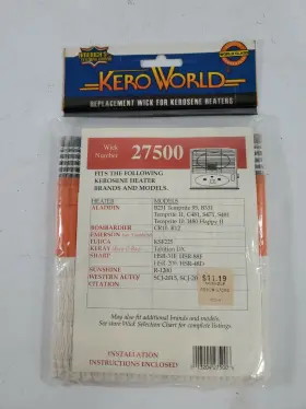 27500 Aladdin Kero World Kerosene Heater Replacement Wick Bombardier Fujica