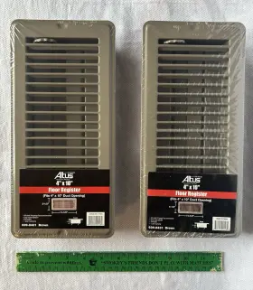 1482 Altus Floor Register 4x10 Brown Set Of 2 Brand Unopened