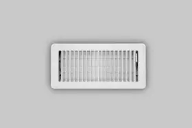 14996 Altus White Steel Floor Register Vent Diffuser Close Damper Fits 4 Inch X10 Duct Opening