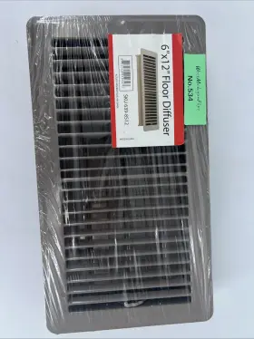 639-8512 Altus Floor Diffuser Vent Register Grille 6 Inch X12 Opening Shut Off