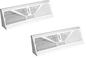 3015w15 Ameri-flow 095029106420 American Metal Products 15 White Baseboard Diffuser - Quantity 2