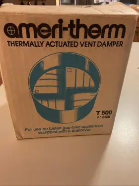 Ansz2168 Ameri-therm Nos Thermally Actuated Vent Damper T500 T 500 5 Inch 5009011