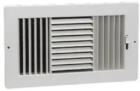 383w10x6 American Metal Products 3 Way Sidewall Register Steel White 10 X 6- Inch -383w10x6