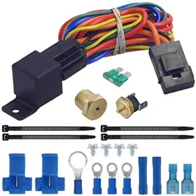 Av-1039-1 American Volt Electric Radiator Fan Thermostat Wiring Relay Switch Temperature Sensor Kit