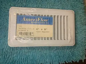 413w4x8-r Ameriflow By Hart And Cooley Inc Floor Register White 4 Inch X 8