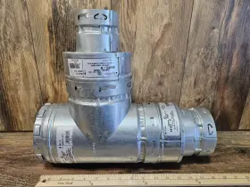 5et-r Amerivent - Standard Tee Vent 5 Inch Type B Gas With Reducers