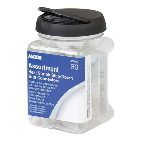 Ancor 091887990744 320000 Heat Shrink Butt Connector Step-down 24-8 Awg Assortment 30 Pcs Jar