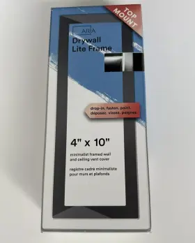 Dwlitfr4x10wht Aria Drywall Lite Frame 4 Inch X 10 Grille Cover White