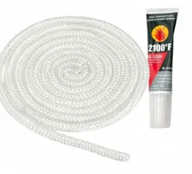 100485 Austroflamm Travis Industries 7/8 Inch X 8ft Pellet Door Rope Gasket Kit Plus Adhesive