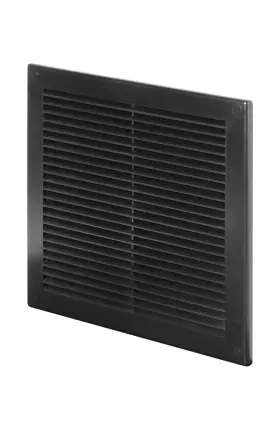 Awenta 905033295827 8 Inch X Square Plastic Black Ventilation Grille With Mesh - Intake