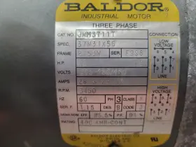 Jmm3711t Baldor Motor 10hp 3500rpm 3ph 60hz 215jm 3744m Tefc Rebuilt #3