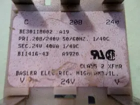 Be30118002 Basler Electric Transformer Part # Pri 208/240 Sec 24v 40va 50/60 #3