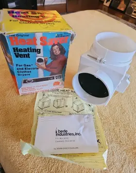 Bede Industries 078681001005 Heat Saver Heating Vent Vintage Original Open Box 1981