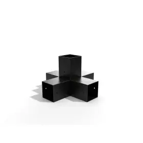 Bw5w6 Bjorn Woodworks Pergolas 6 Inch Hx6 Wx6 D Powder Coated Steel 5-way Bracket Black